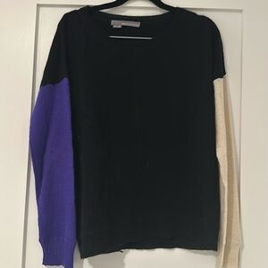 360 Cashmere Color Block Cashmere Sweater